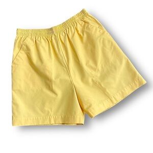 Vintage Sunny Yellow Elastic Waist Shorts